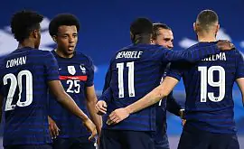 Франция добыла прямую путевку на ЧМ-2022 в группе Украины, забив 8 мячей Казахстану 