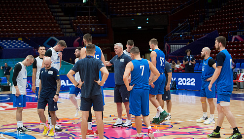 Тренировка сборной Украины по баскетболу в Милане