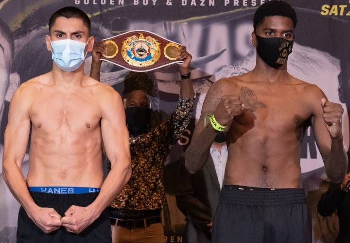 Результаты взвешивания Верджила Ортиса и Мориса Хукера