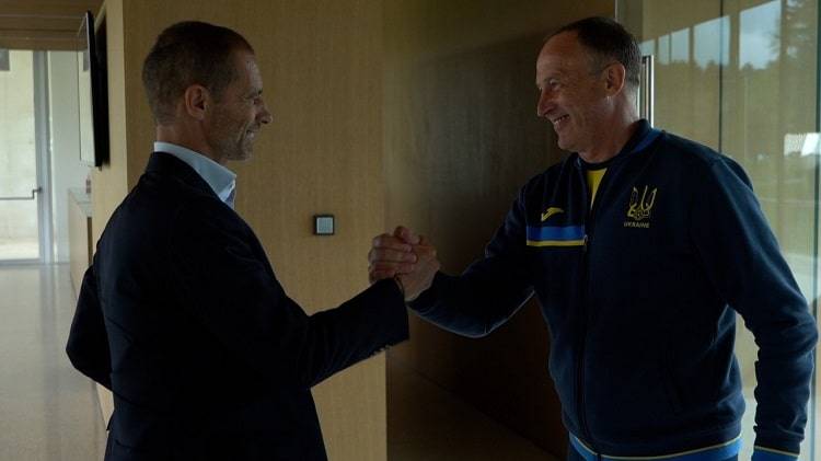 Президент UEFA завітав на тренування збірної України, яка проводить збір у Словенії