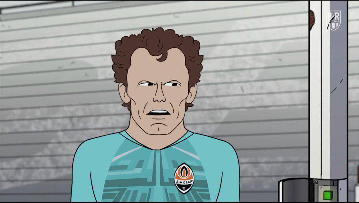 Пьет водку, имеет шесть пальцев и везет в Чернобыль. Пятов появился в известном мультсериале о Лиге чемпионов