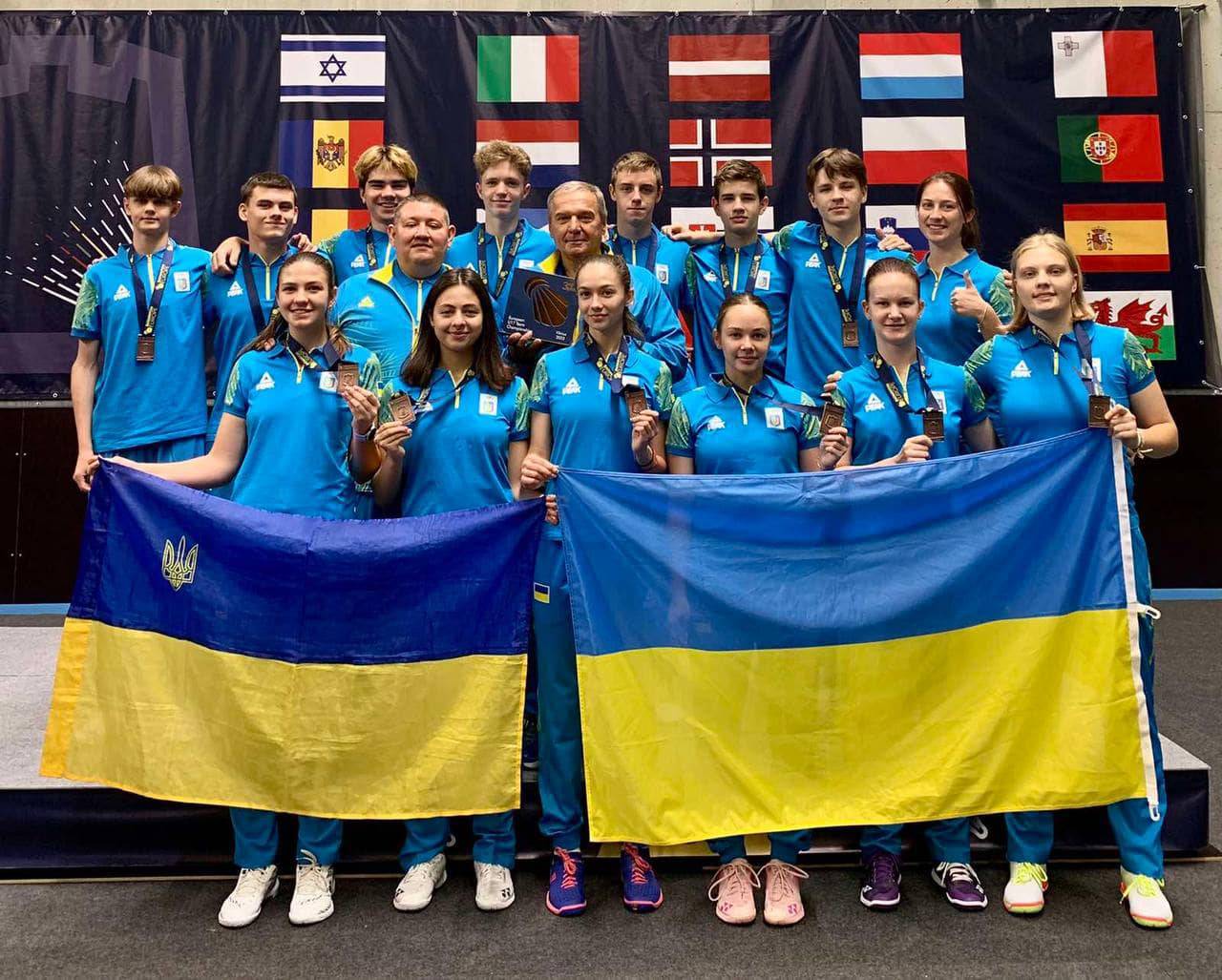 Збірна України з бадмінтону U-17 завоювала бронзу на командному чемпіонаті Європи