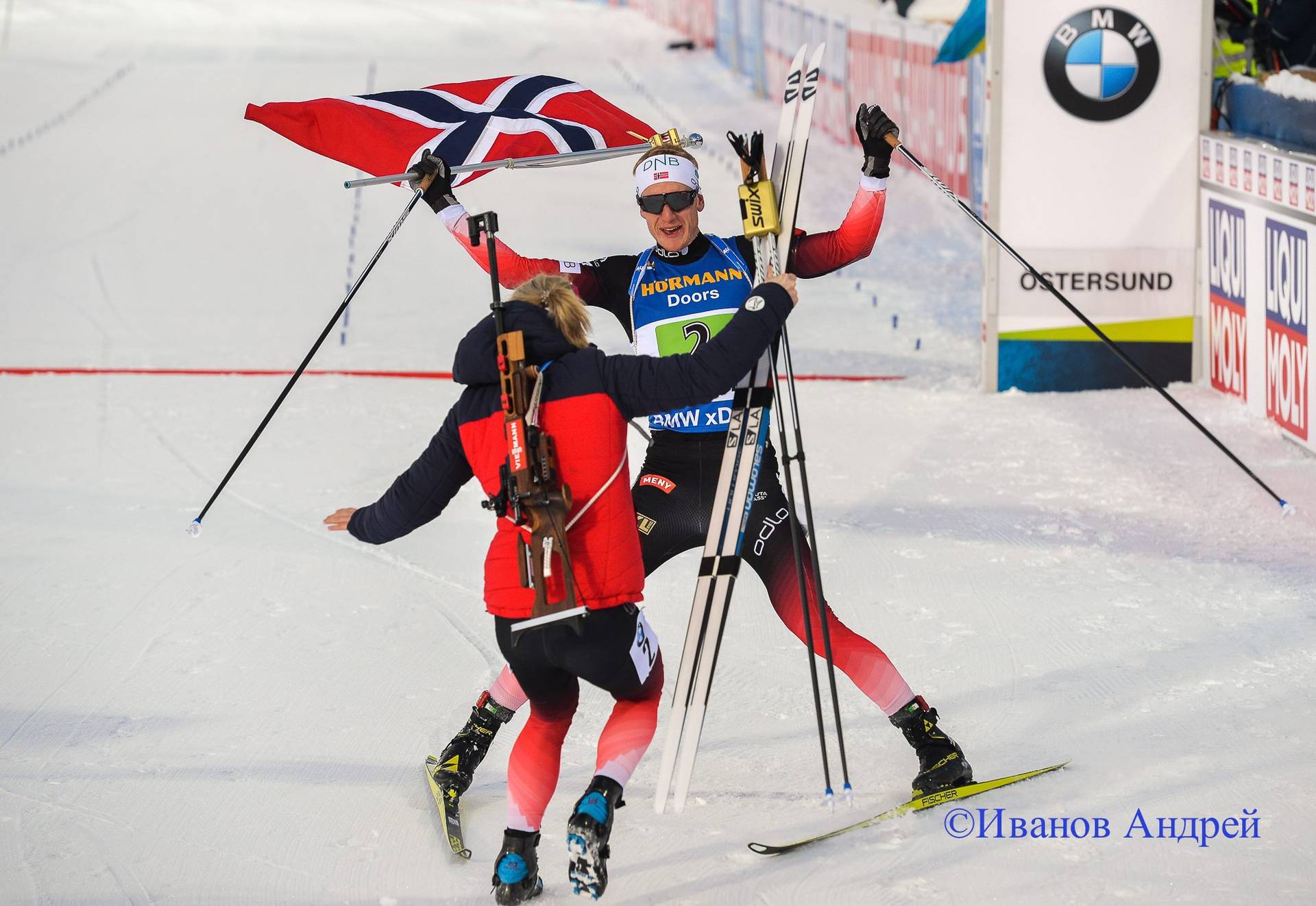 Норвегия завоевала малый Хрустальный глобус по итогам смешанных эстафет ЧМ