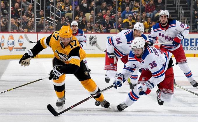 «Питтсбург» переиграл «Рейнджерс» во втором очном противостоянии, «Филадельфия» разобралась с аутсайдером «Востока»