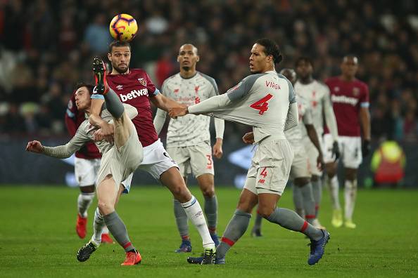 «Вест Хэм» отобрал очки у «Ливерпуля» в боевом матче