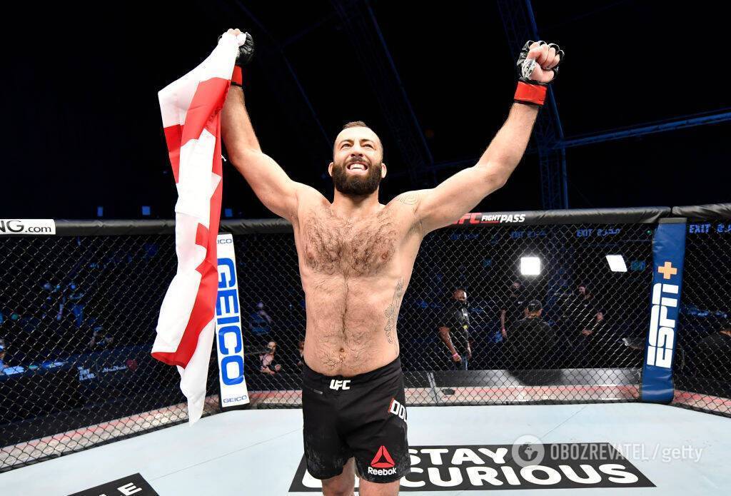 Суперник Долідзе знявся з поєдинку на турнірі UFC Fight Night 
