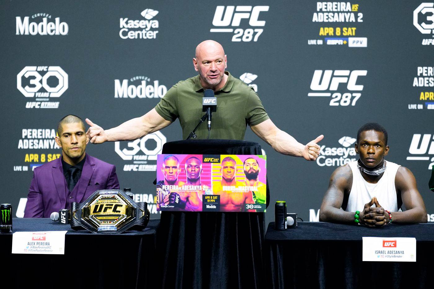 Перейра виявився важчим за Адесанью напередодні UFC 287