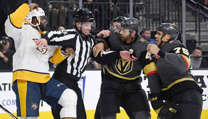 Нападаюший «Вегаса» укусил игрока «Нэшвилла» до крови