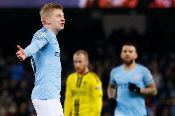 Зинченко попал в стартовый состав «Манчестер Сити» на матч против «Вест Хэма»