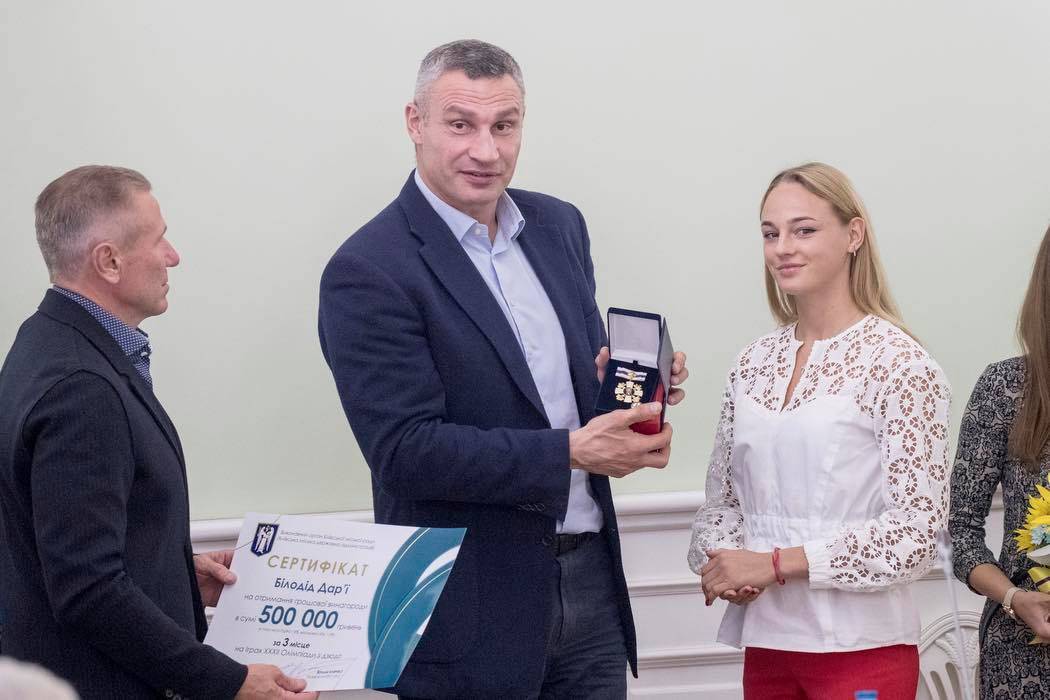 Киевские олимпийцы получили от города свыше 3 миллионов гривен, а Белодед и Рейзлин – еще и «Знак Почета»