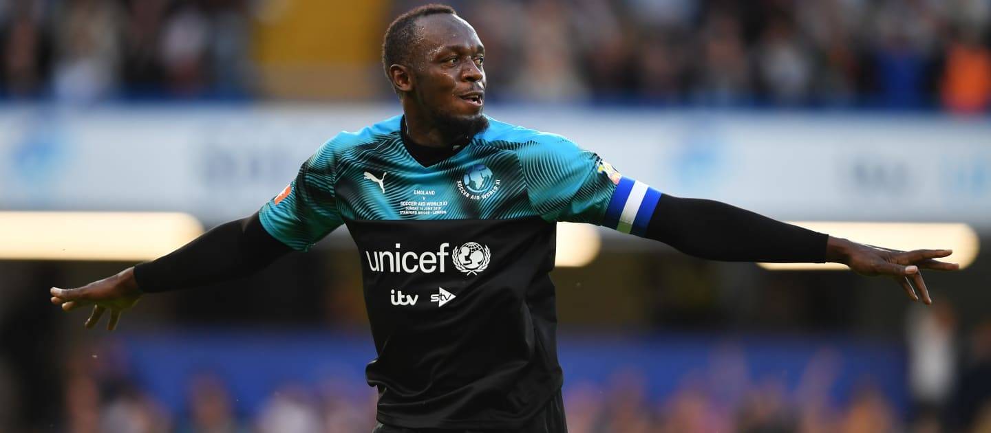 Болт выбрал футболистов, с которыми готов пробежать эстафету 4х100 метров