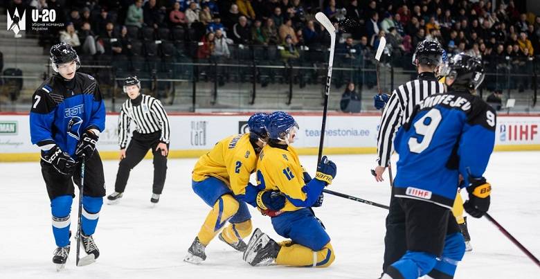 Збірна України U-20 закинула вісім шайб Естонії на ЧС в Дивізіоні 1В