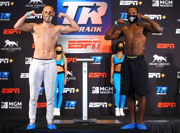 Состоялась официальная церемония взвешивания очередного ивента от Top Rank в Лас-Вегасе