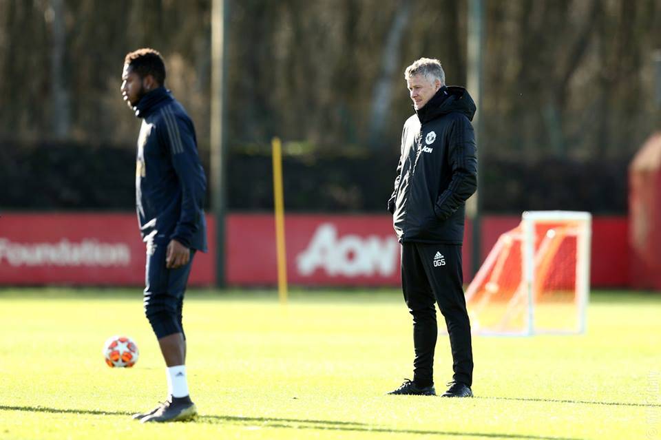 Дебют Сульшера в Лиге чемпионов. Фото открытой тренировки МЮ перед ПСЖ