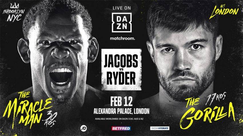 Офіційно. Джейкобс проведе поєдинок з Райдером на івенті від Matchroom Boxing