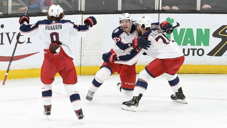 «Коламбус» вырвал победу у «Бостона» в овертайме и сравнял счет серии