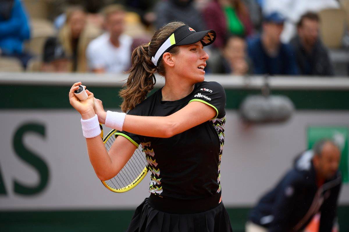 Дичайший промах Конты, который стоил ей партии в полуфинале Roland Garros