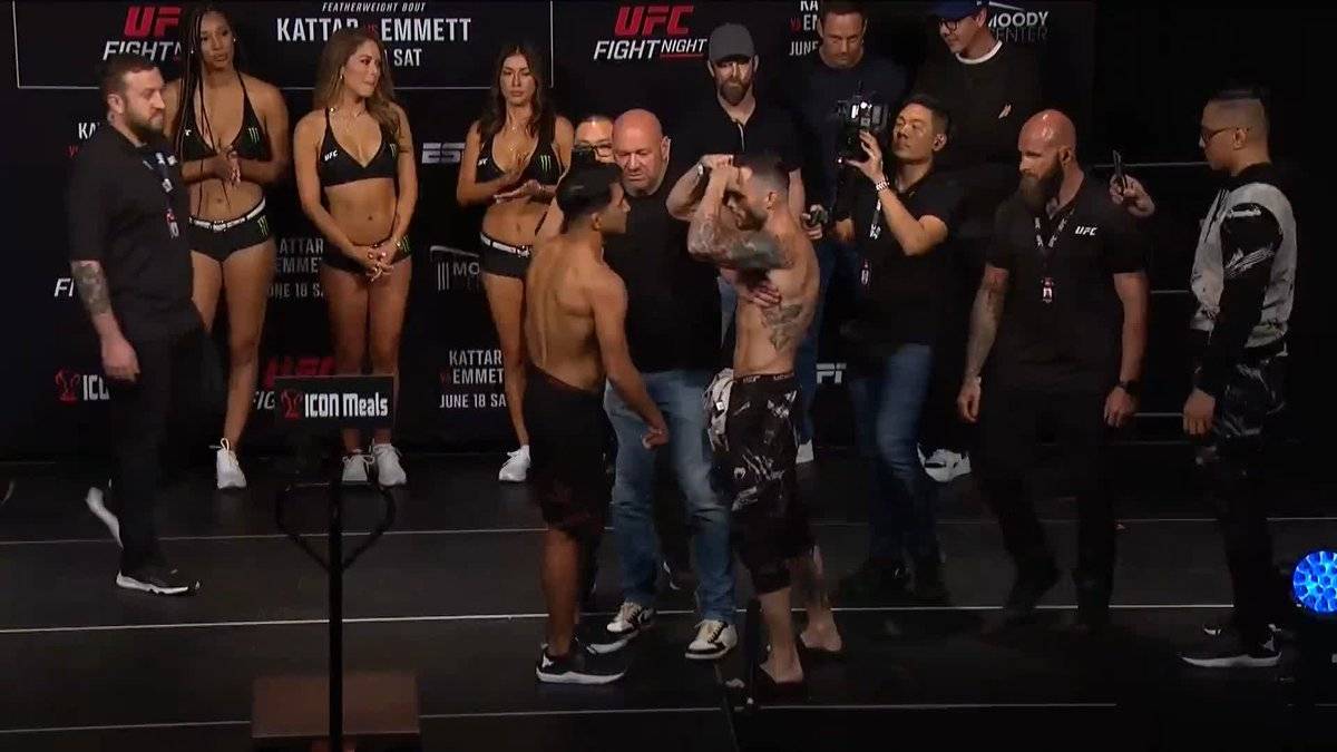 Відбулася офіційна процедура зважування учасників турніру UFC on ESPN 37: Каттар – Еметт