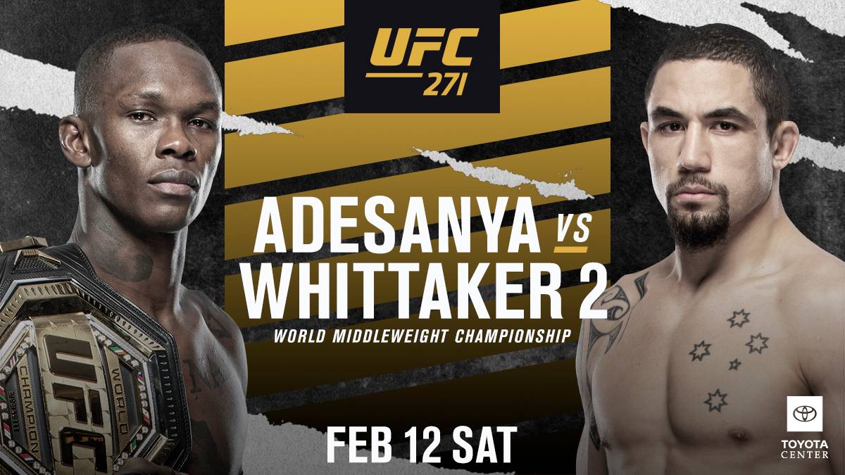Став відомий файткард турніру UFC 271: Адесанья - Уіттакер
