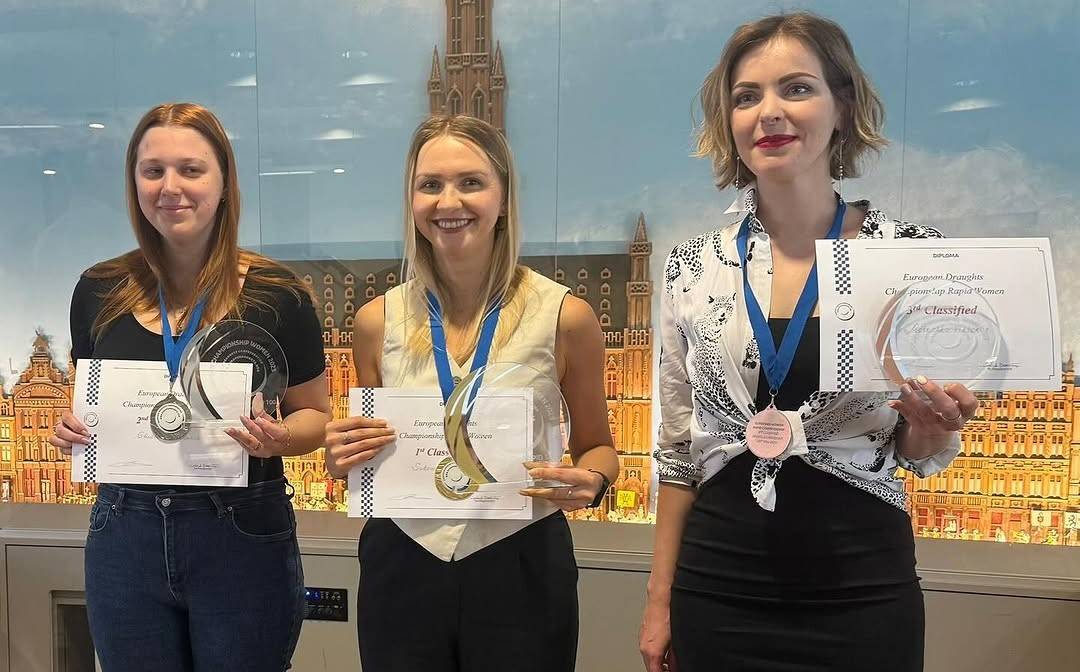 Збірна України виборола три медалі на чемпіонаті Європи з шашок