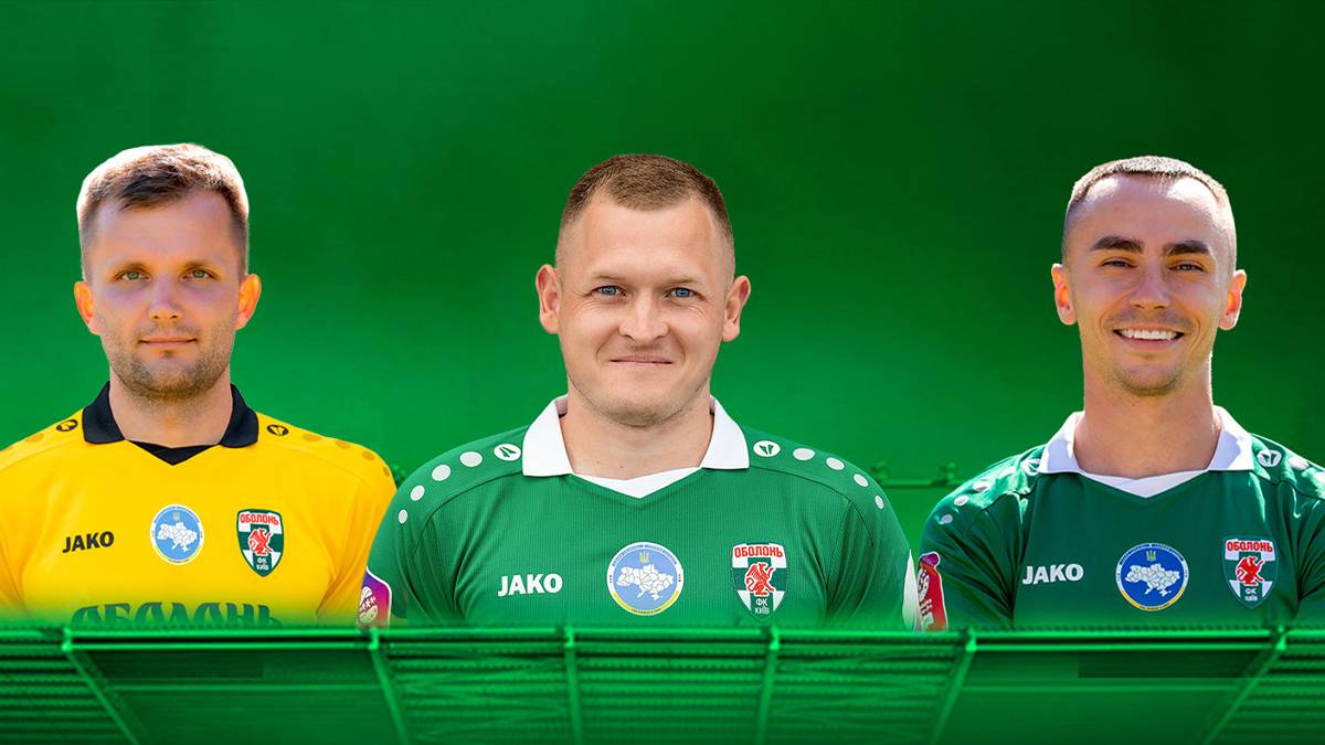 Віталій Чеботарьов, Євгеній Пасіч і Олег Ільїн. Фото: ФК Оболонь