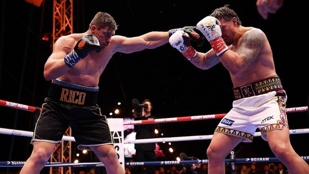 Олександр Усик проти Ріко Верховена. Фото: Matchroom Boxing