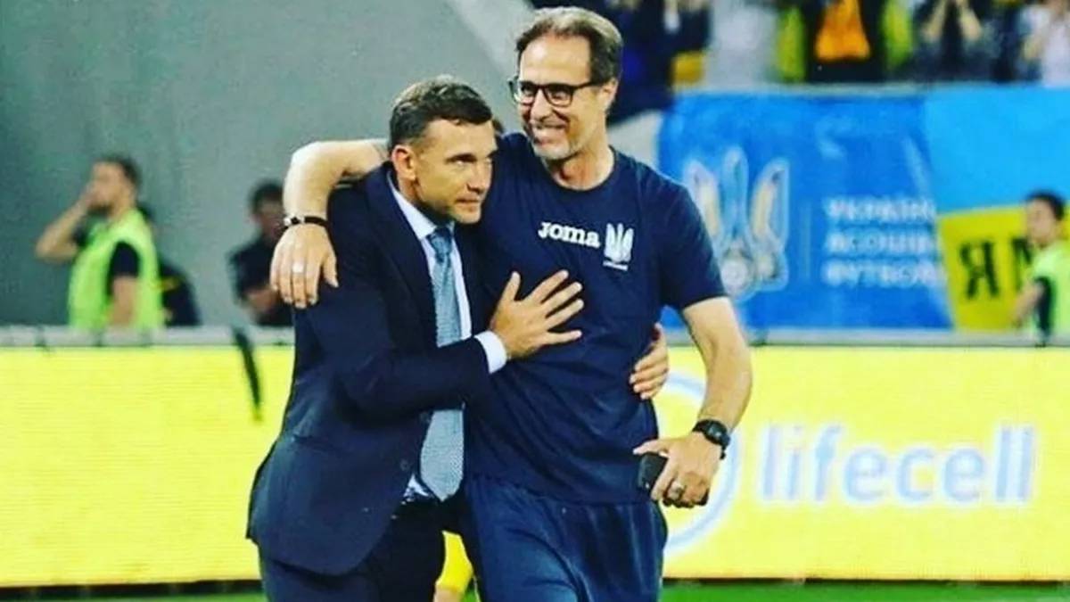 Андрій Шевченко й Андреа Мальдера. Фото: УАФ