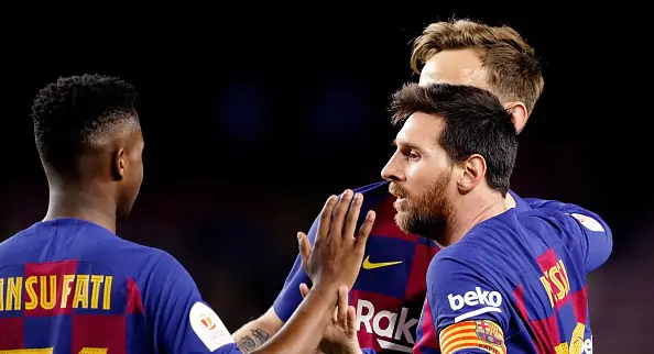 «Барселона» благодаря дублю Месси разнесла экс-клуб Лунина