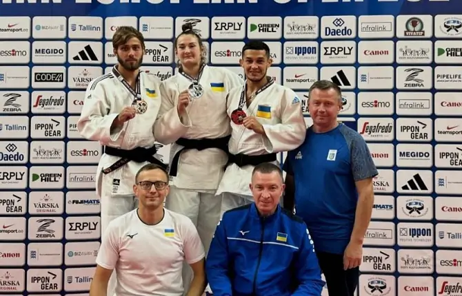 Українські дзюдоїсти вибороли п'ять медалей на турнірі в Естонії