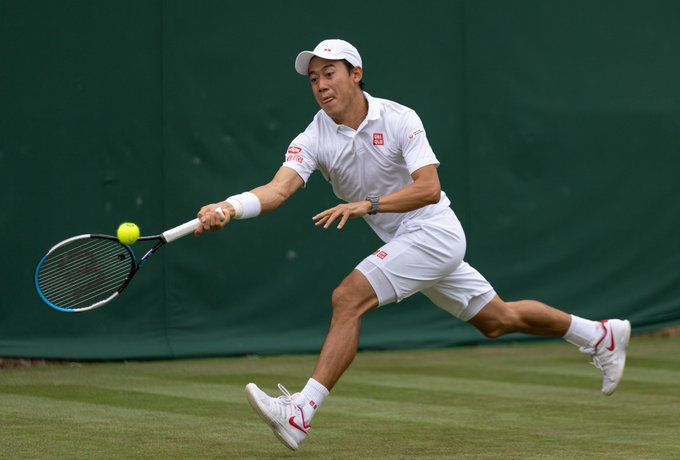 Нишикори выиграл сотый матч на Grand Slam, попутно добыв путевку во второй круг Wimbledon