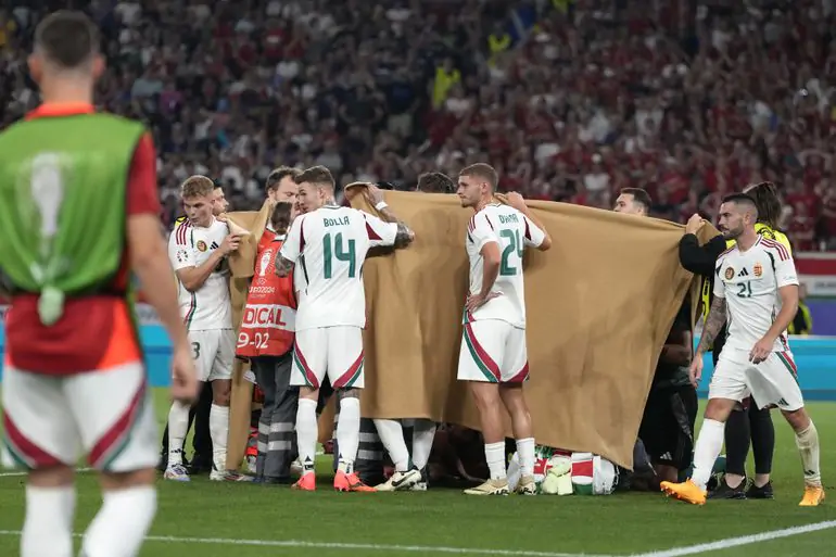 Стало известно состояние форварда сборной Венгрии, который потерял сознание в матче Евро-2024