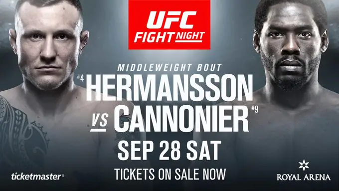 Херманссон и Каннонир проведут бой на UFC on ESPN+ 18