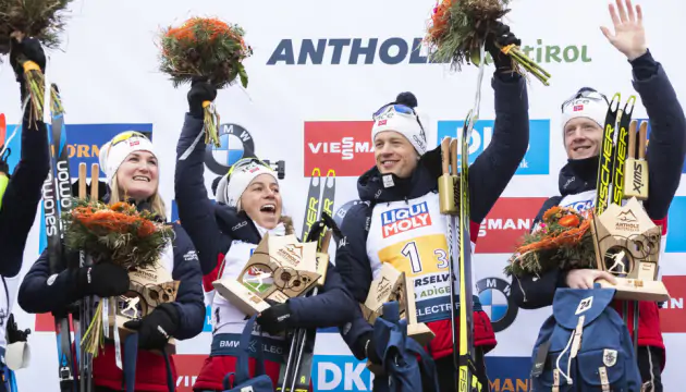 Норвежцы будут выступать в Поклюке в золотых бибах. Действующие чемпионы мира намерены завоевать 12 наград