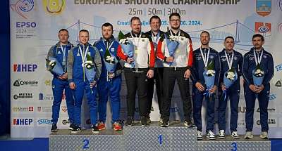 Збірна України здобула срібну медаль на ЧЄ з кульової стрільби