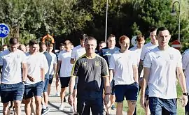 Сборная Украины совершила прогулку перед матчем с Англией
