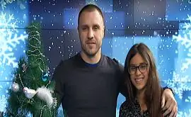 Макс Бурсак с дочерью поздравили украинцев с Новым годом