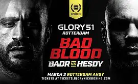 Файт-кард турнира Glory 51 в Роттердаме. Возвращение Хари