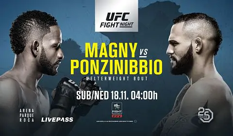 Файт-кард турнира UFC Fight Night 140: Магни vs Понзиниббио