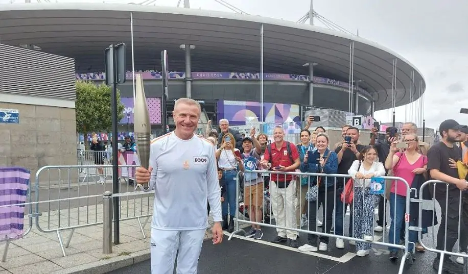 Сергей Бубка принял участие в эстафете Олимпийского огня