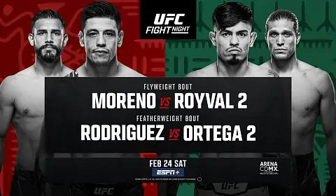 ﻿Результаты UFC Fight Night 237: Поражение Морено и Бондаря, победа Ортеги