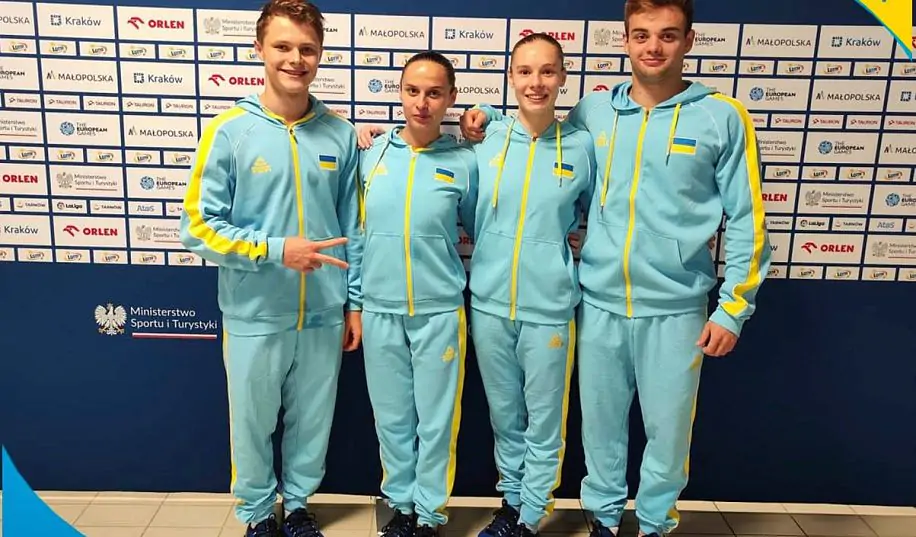 Украинские прыгуны в воду выиграли золото Европейских игр