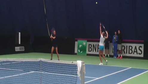 Тренування жіночої збірної України з тенісу
