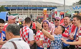 Хорватские болельщики принесли баннер «Спасибо, Россия» на матч против Англии