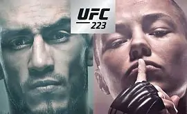 Вышел официальный постер UFC 223. Будет два главных боя