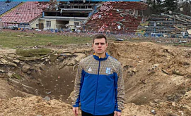Гераскевіч показав зруйнований стадіон імені Юрія Гагаріна, який розбомбили орки