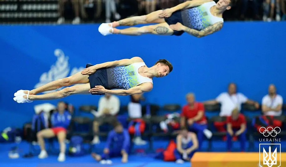 У украинца Давиденко бронза ЧЕ-2022 в прыжках на батуте