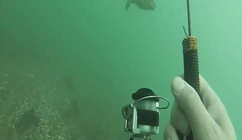 Рыбная ловля на спиниг под водой