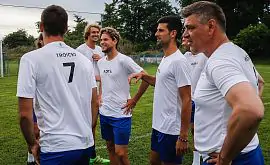 Джокович сыграл в футбол с Тимом и Зверевым