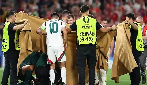 Страшная травма игрока сборной Венгрии Варги на Евро-2024. Видео