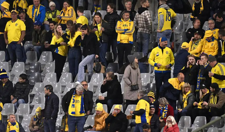 Матч Бельгия – Швеция не будет доигран. Болельщиков эвакуировали